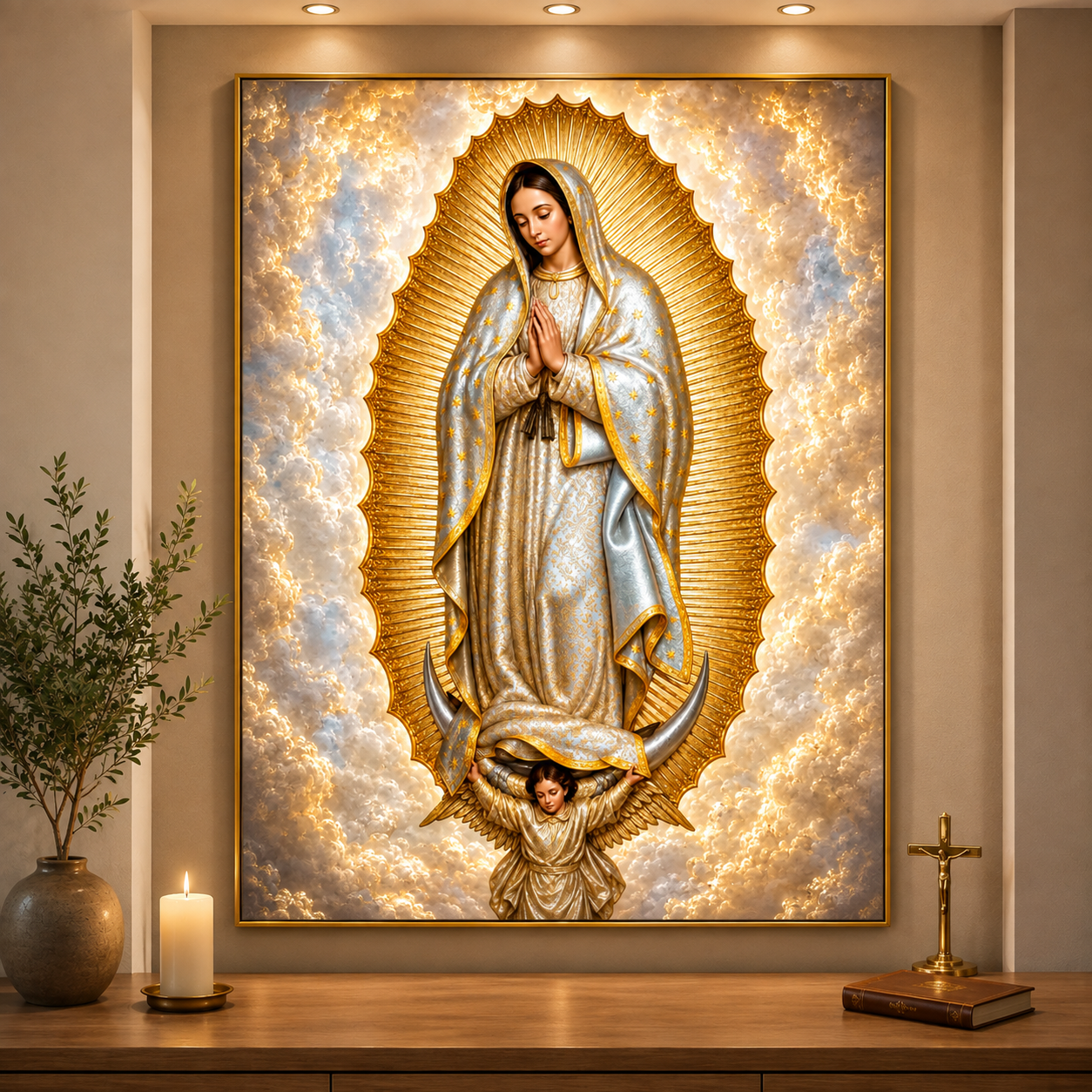 Virgen de Guadaluupe EN Blanco